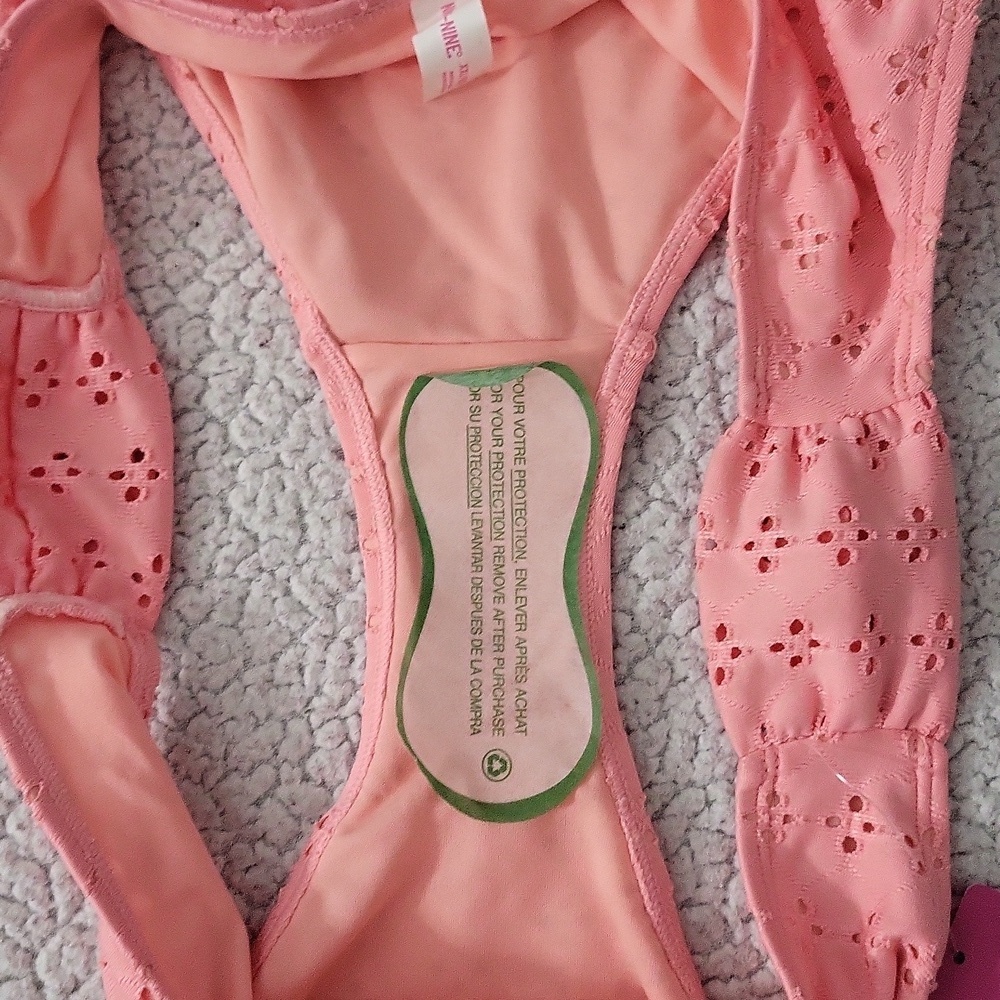 Ninety Pink Eyelet Bikini Bottom - Picture 3 of 4